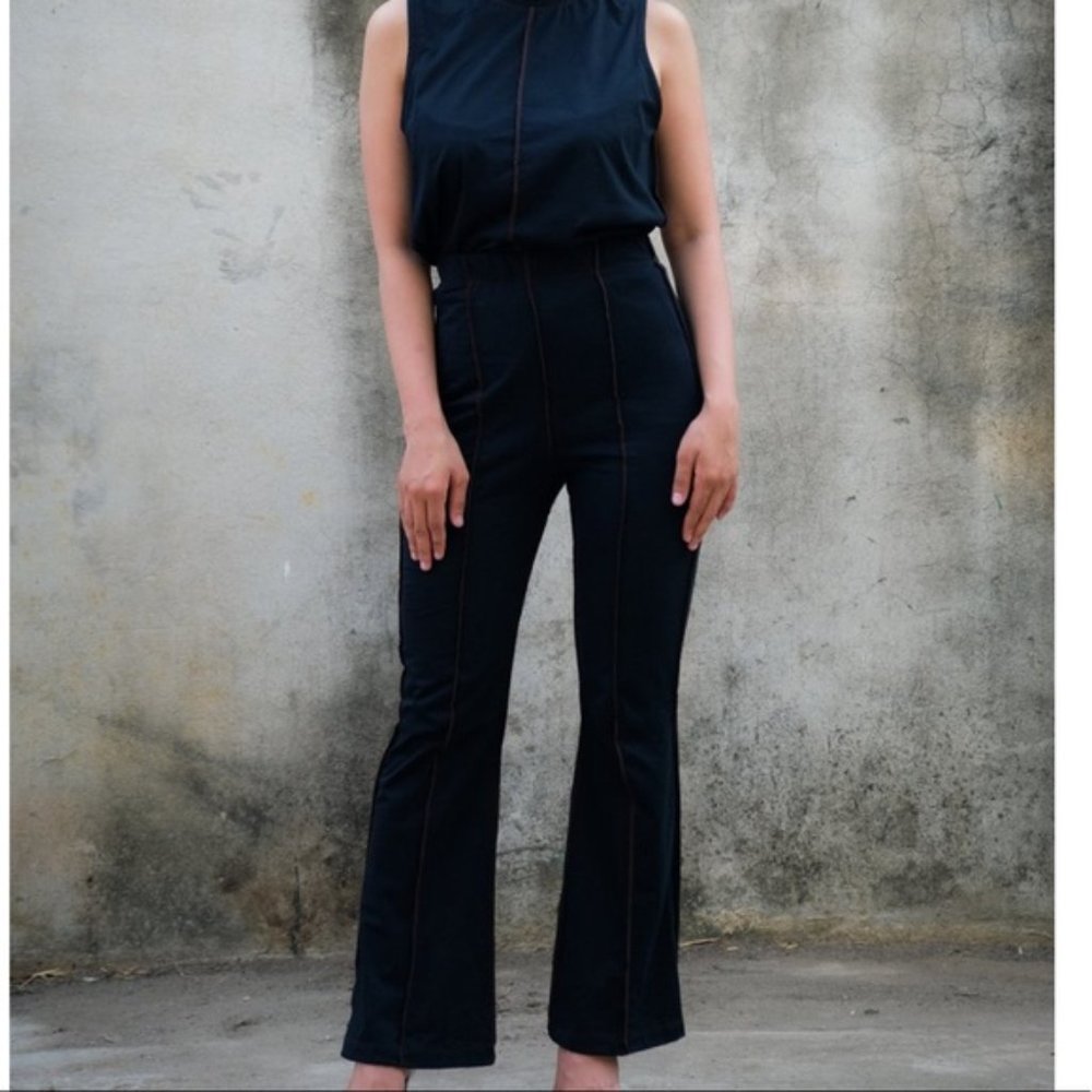 NWT tonle Knit Flared Davi High Waist Pants - Picture 1 of 3